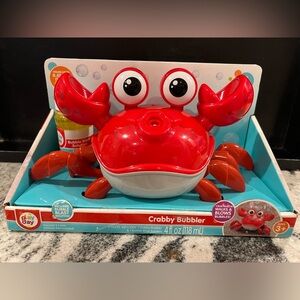 New🦀Crabby Bubbler Machine, Red Crab Walks & Blows Bubbles🫧! Bubbles Included